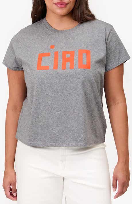 Clare V. Ciao Cotton Graphic T-Shirt