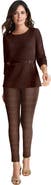 Jessica London Ponte Belted Top