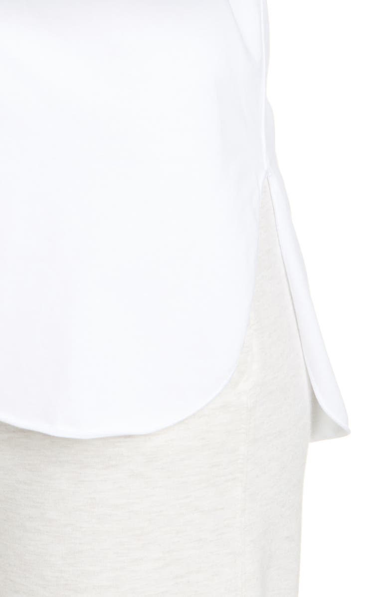 Max Mara Leisure Long Sleeve Stretch Cotton Tee, Alternate, color, 