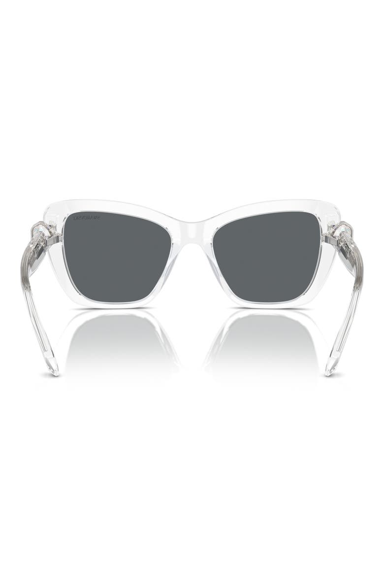 55mm Cat Eye Sunglasses, Alternate, color, CRYSTAL