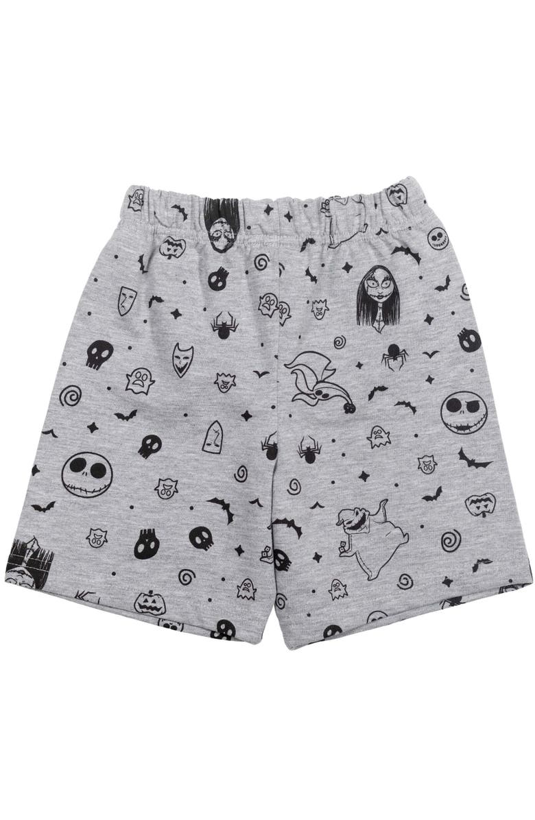 Disney Jack Skellington Nightmare Before Christmas T-Shirt & French Terry Shorts Set, Alternate, color, Black/Gray