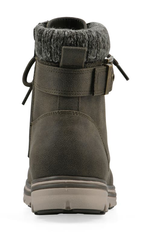 Cliffs By White Mountain Kimmie Knit Cuff Side Zip Boot In Gray