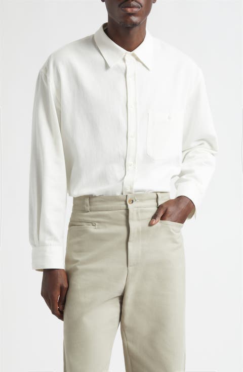 Architecture Oversize Cotton & Hemp Button-Up Shirt