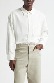 De Bonne Facture Architecture Oversize Cotton & Hemp Button-Up Shirt