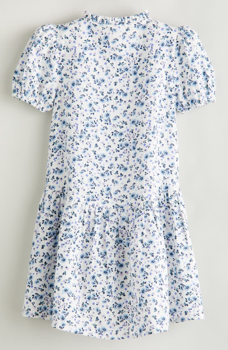 Nordstrom Kids' Floral Puff Sleeve Cotton Dress, Alternate, color, 