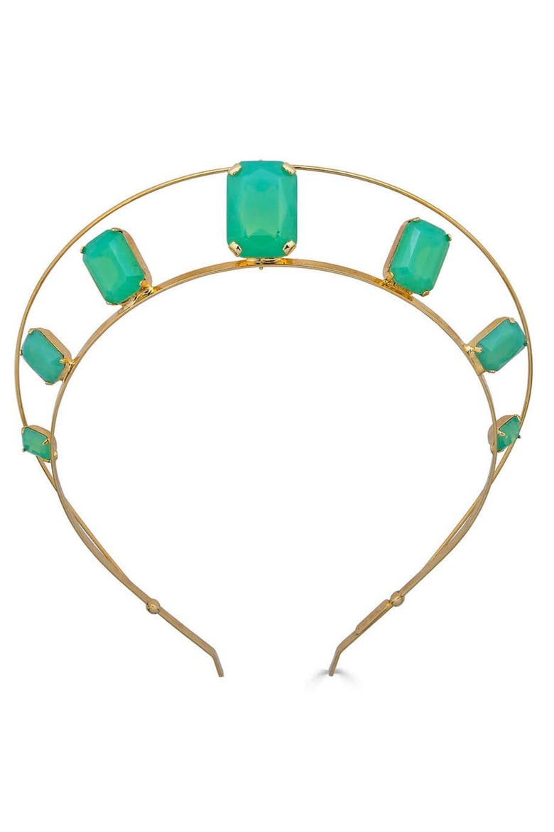 Delphine Headband, Main, color, Seaglass / Gold