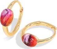 YS GEMS Turquoise Hoop Earrings