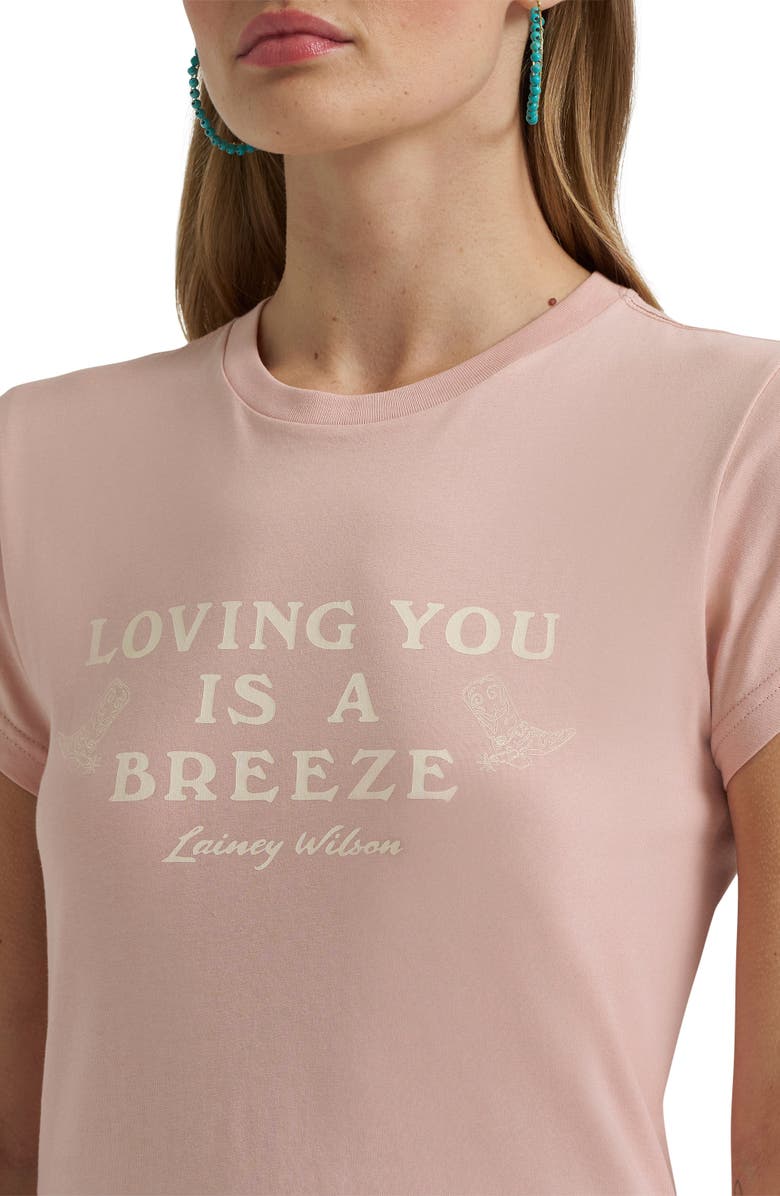 Wrangler x Lainey Wilson Shrunken Graphic T-Shirt, Alternate, color, Pink