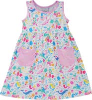 Flap Happy Girl's Playtime UPF 50+ Dahlia Sleeveless Dress with Pockets