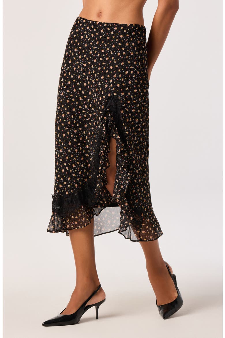 Maryjane Midi Skirt, Alternate, color, BLACK DITSY FLORAL