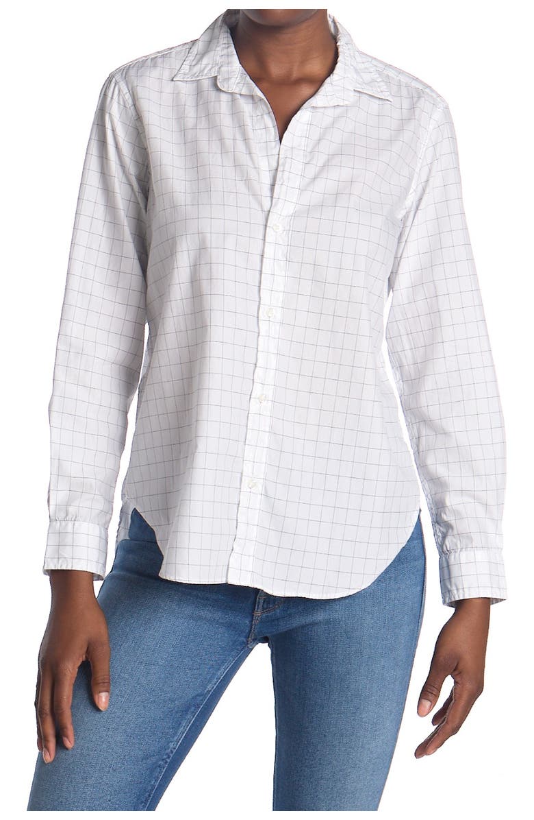 Frank & Eileen Frank Windowpane Print Tailored Fit Tunic Shirt, Main, color,