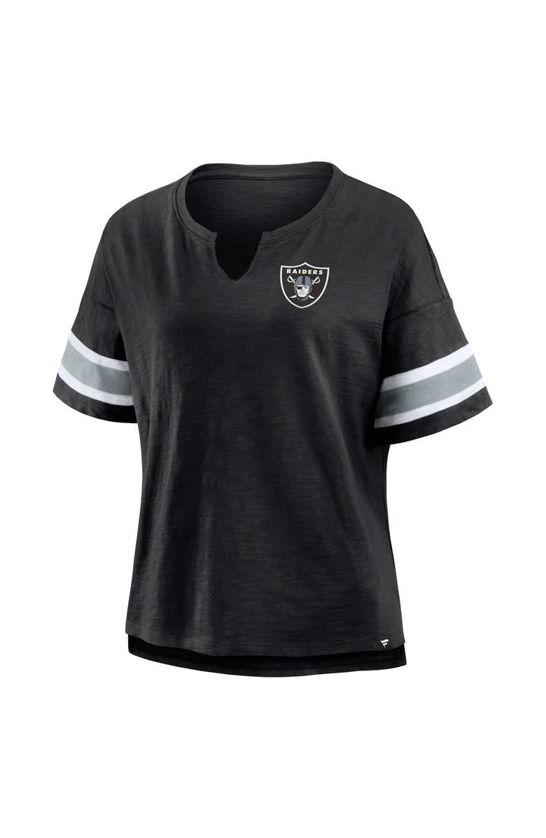 FANATICS Women's Fanatics Black Las Vegas Raiders Plus Size Redzone Notch Neck T-Shirt, Alternate, color, Black