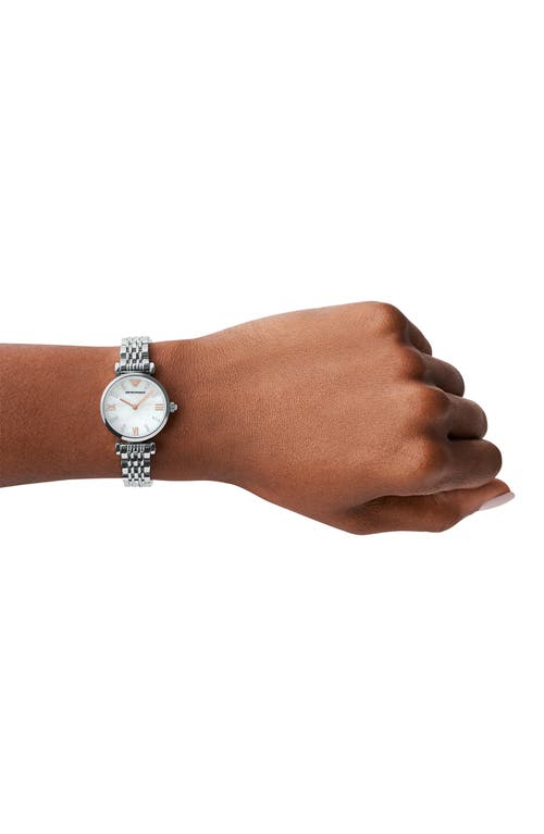 Emporio Armani Mother-of-pearl Bracelet Watch, 28mm In Silver