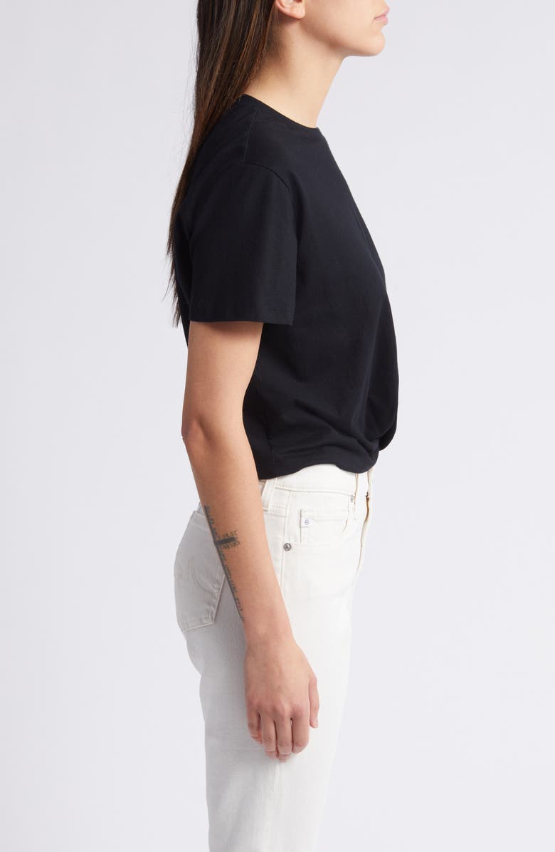 AG Ciara Twist Hem Cotton T-Shirt, Alternate, color, 