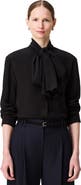Another Tomorrow Signature Bow Blouse