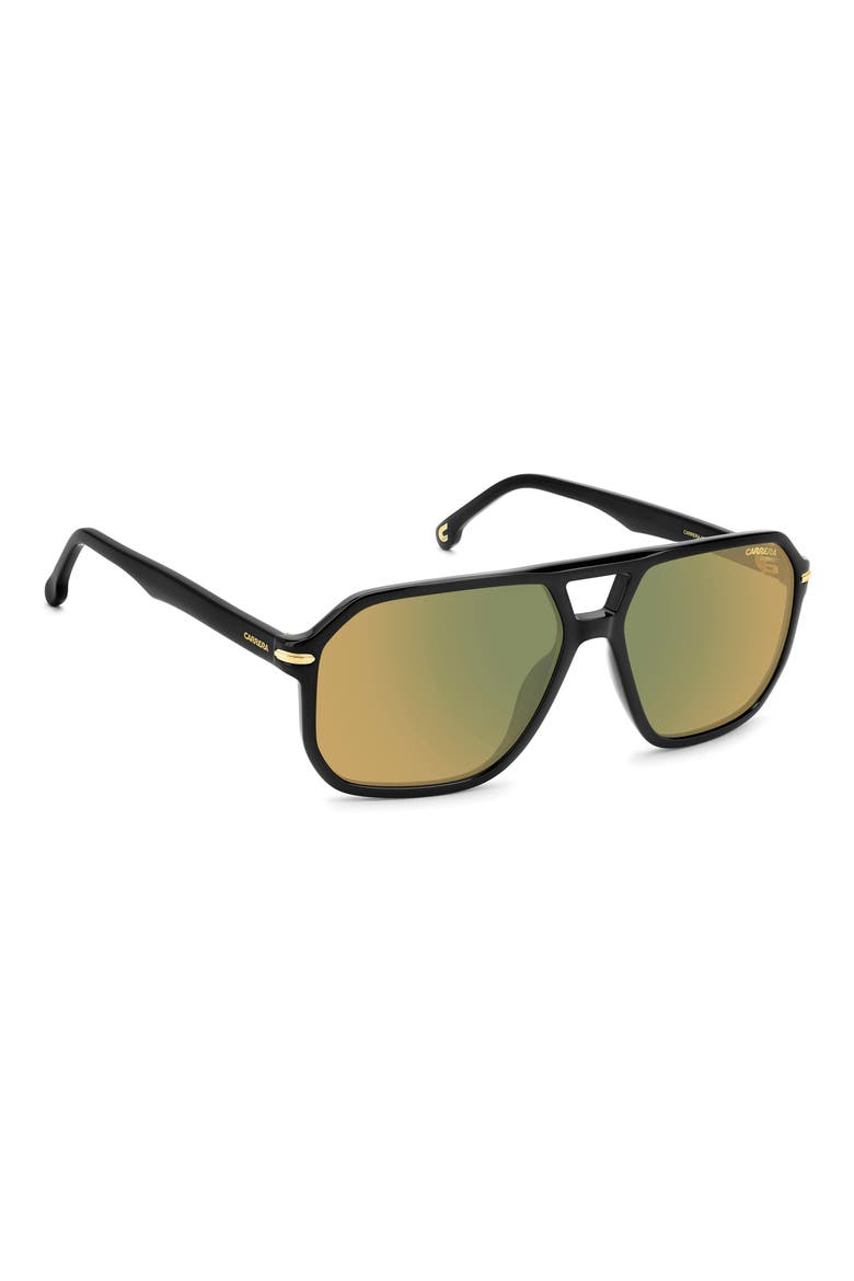 59mm Square Sunglasses, Alternate, color, BLACK YELLOW
