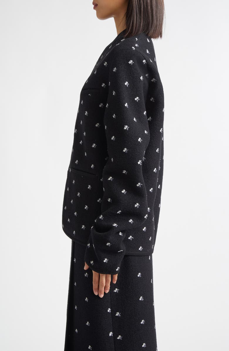 RIER Walker Floral Embroidered Wool Jacket, Alternate, color, Black Flowers Dense