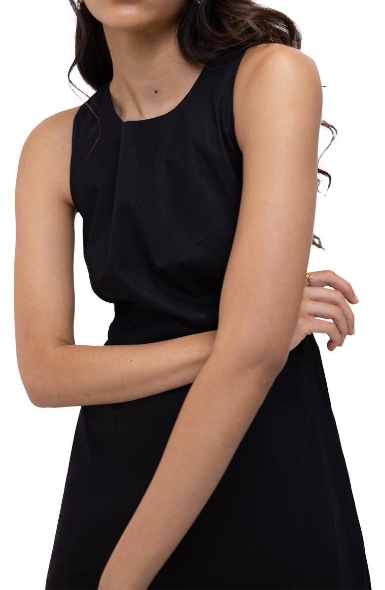 Reistor Cross-back Midi Dress, Alternate, color, Black