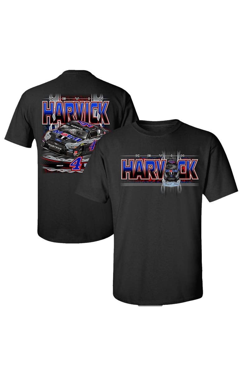 STEWART-HAAS RACING Men's Stewart-Haas Racing Team Collection Black Kevin Harvick Mobil 1 Burnout T-Shirt, Main, color, 