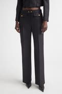 McQueen Straight Leg Wool & Mohair Trousers