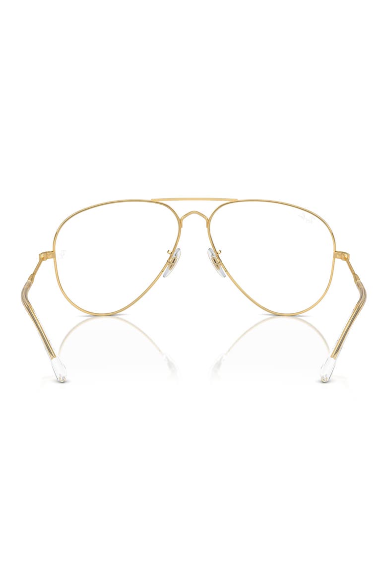 Old Aviator 62mm Polarized Oversize Pilot Sunglasses, Alternate, color, GOLD / CLEAR