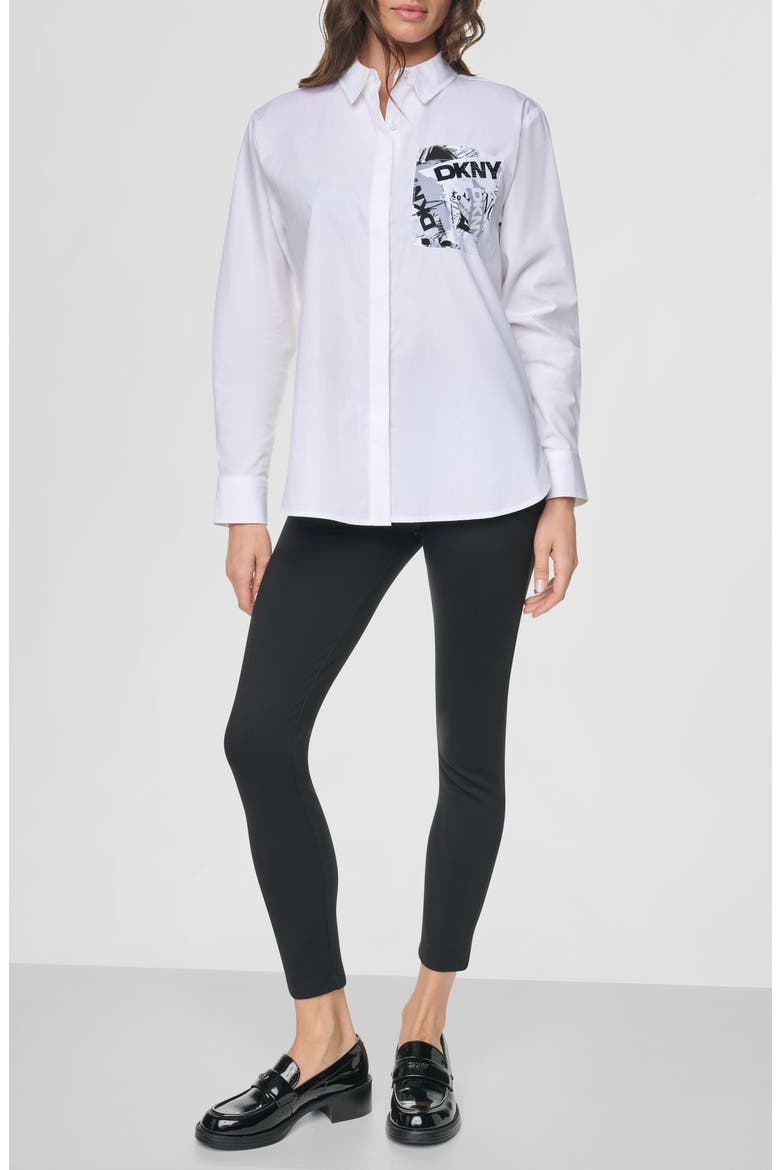 Print Pocket Poplin Shirt, Alternate, color, WHITE