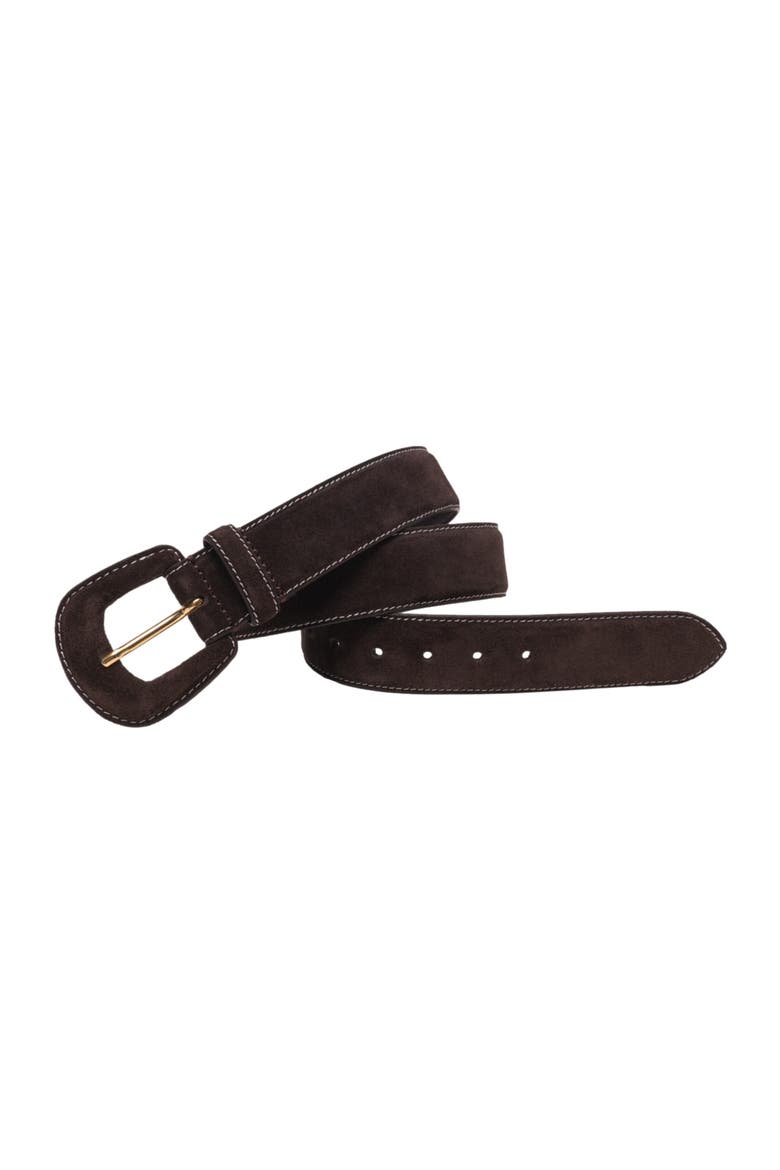 Suede belt, Alternate, color, Dark brown