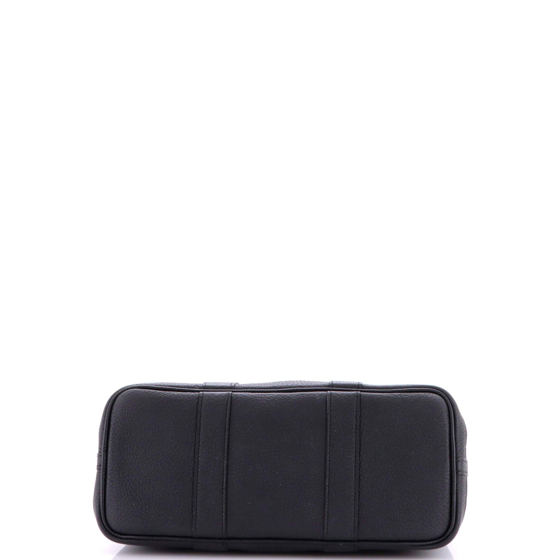 Pre-Owned Hermes Garden Party Tote Leather 30, Alternate, color, Noir