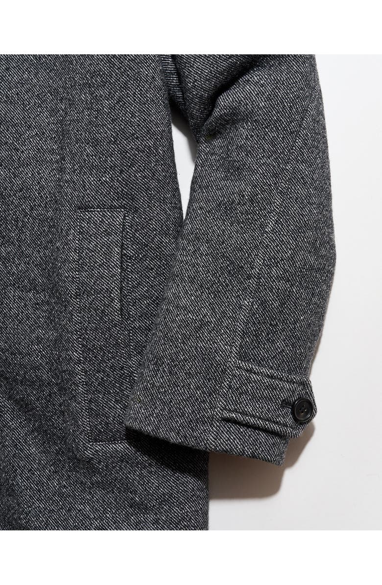 Billy Reid Ronan Wool Twill Topcoat, Alternate, color, Charcoal