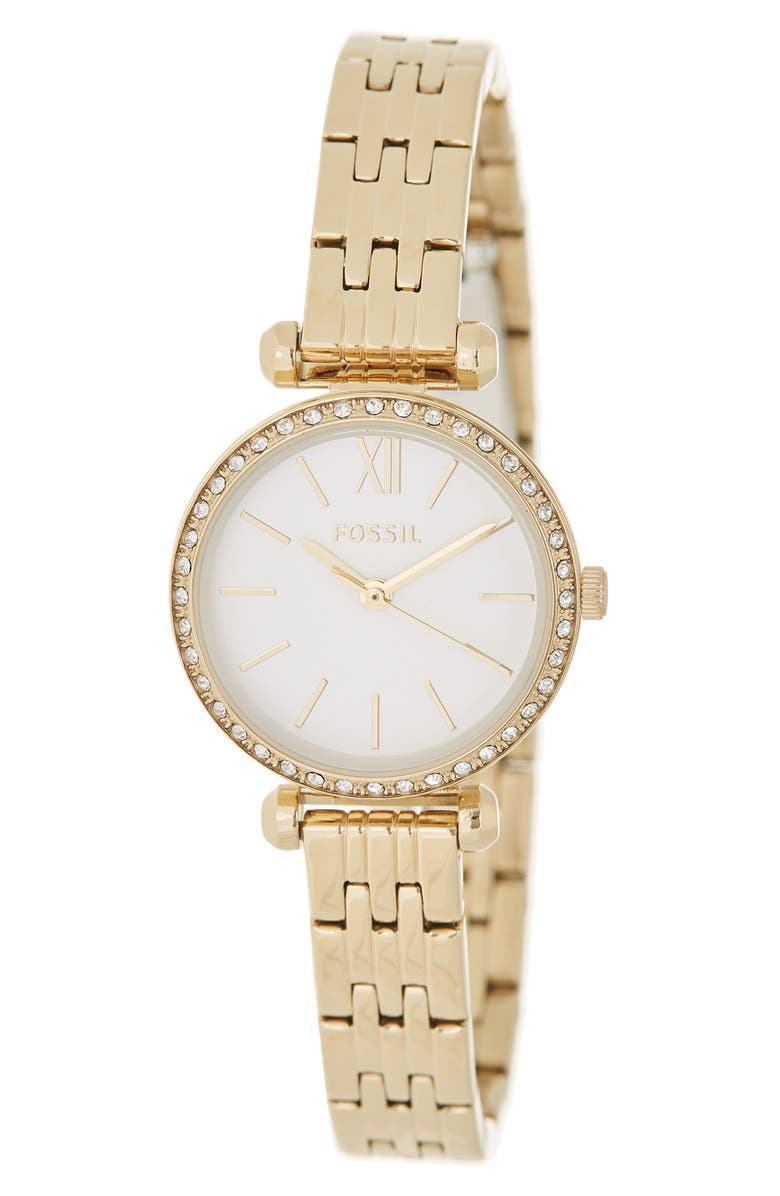 Fossil Women's Tillie Mini 3-Hand Crystal Bezel Bracelet Watch, 26mm, Main, color,