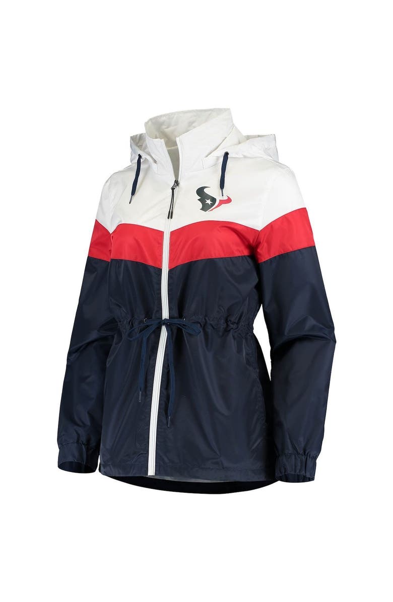 G-III 4HER BY CARL BANKS Women's G-III 4Her by Carl Banks White/Navy Houston Texans Stadium Full-Zip Hoodie Jacket, Alternate, color,