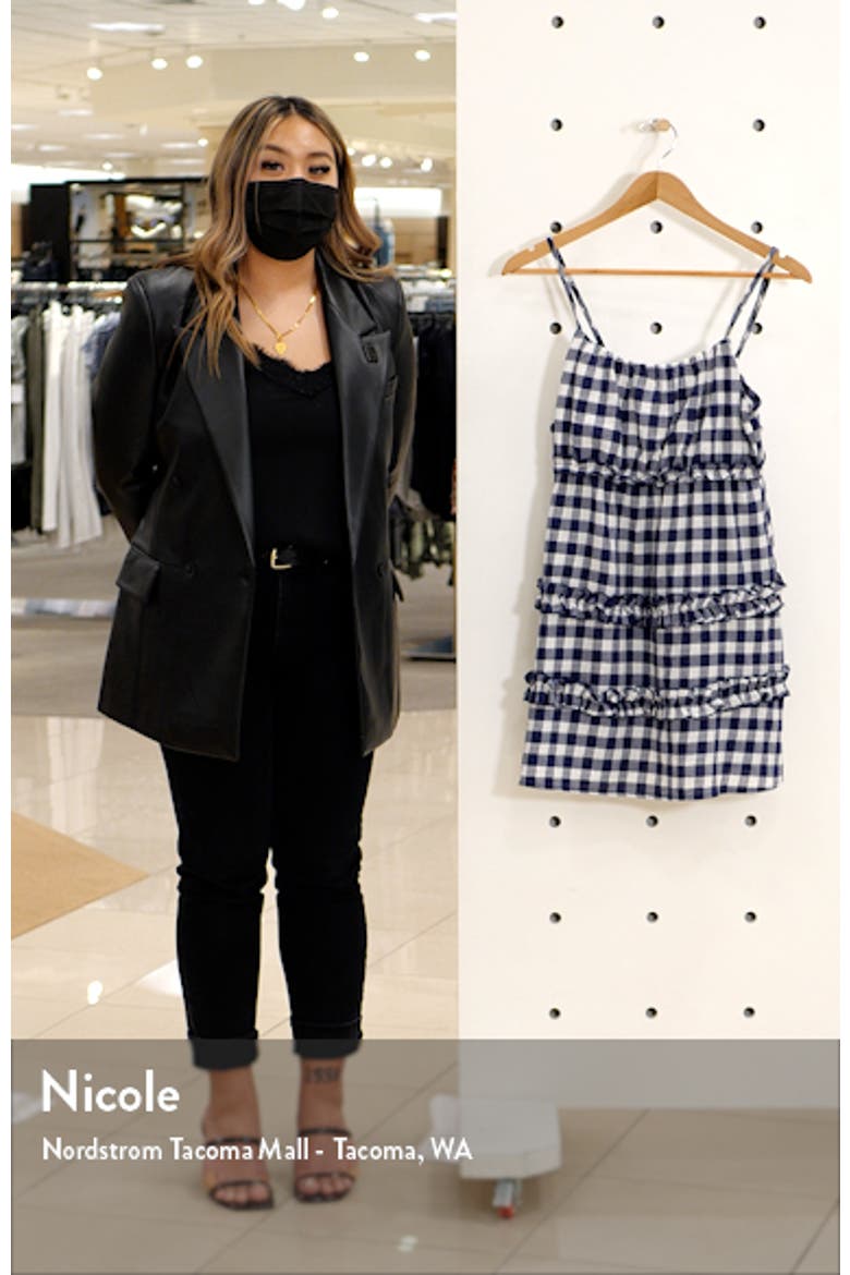 Gingham Ruffle Tier Minidress video