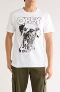 Obey Logo Dalmatian Graphic T-Shirt