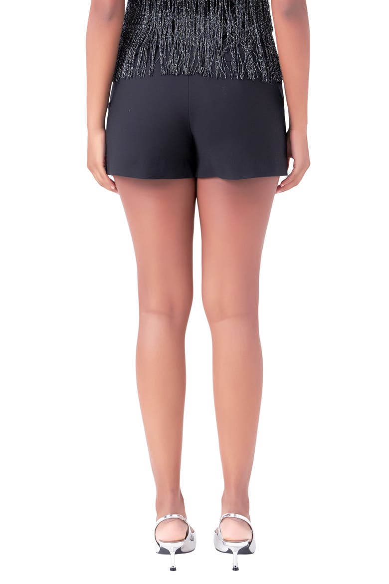 High Waist Stretch Shorts, Alternate, color, BLACK