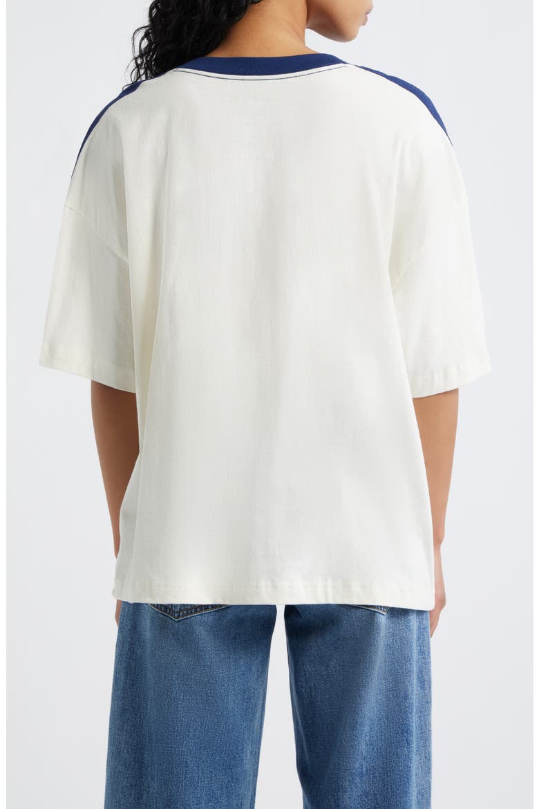 Quilt Graphic Cotton Top, Alternate, color, MARSHMALLOW