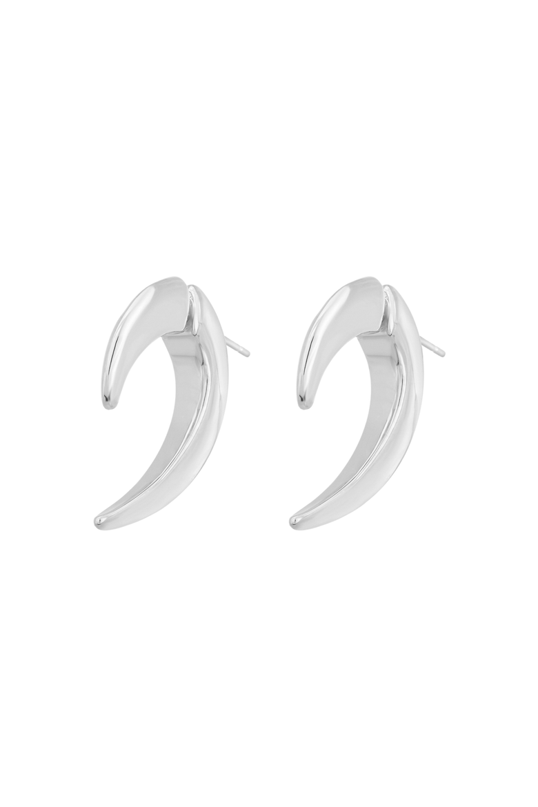 14k Gold Plated Johanna Open Hoop Earring Jacket Gift Idea, Main, color, Silver
