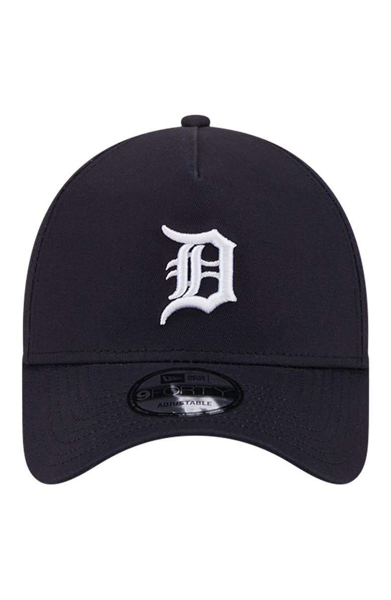 New Era Men's New Era Navy Detroit Tigers Team Color A-Frame 9FORTY Adjustable Hat, Alternate, color,