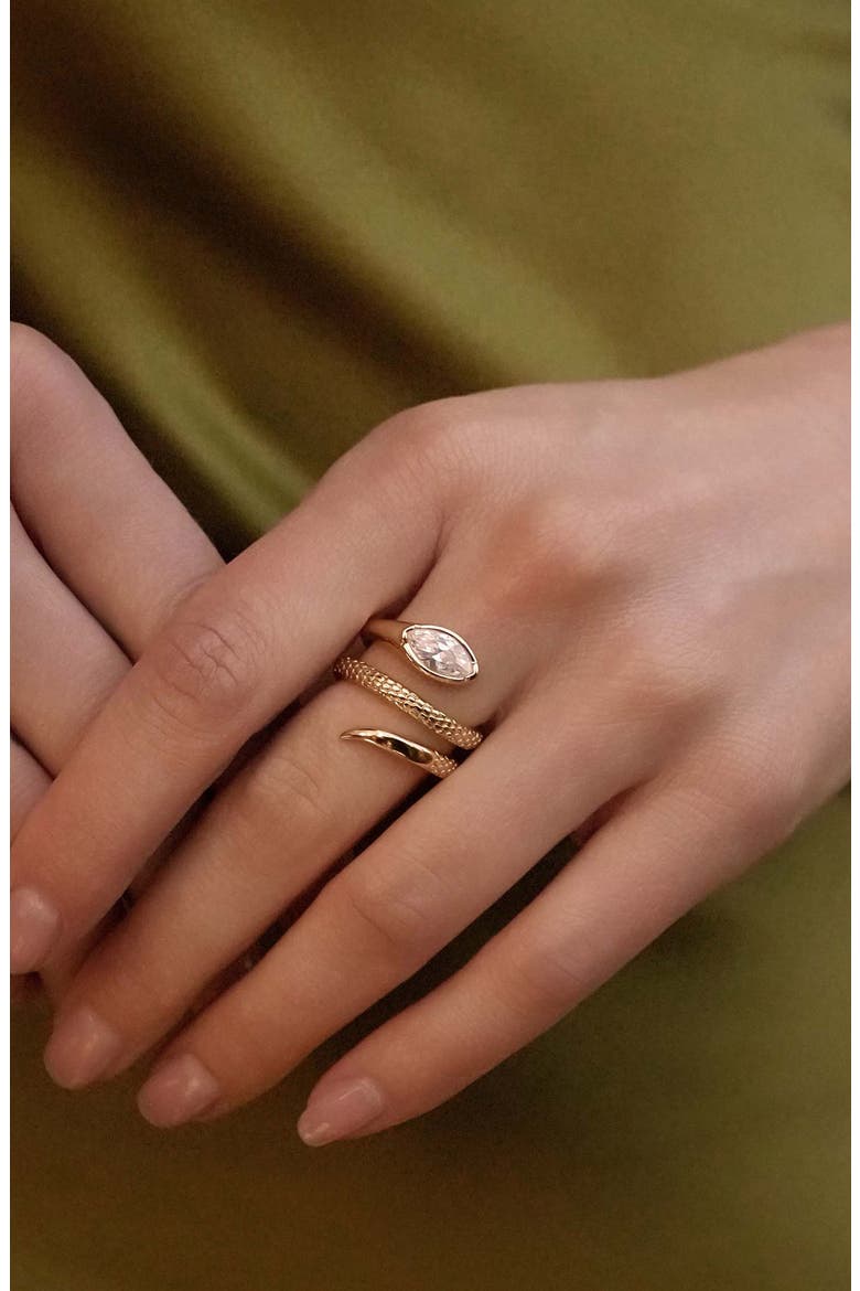 Serpent Coiled Ring, Alternate, color, GOLD