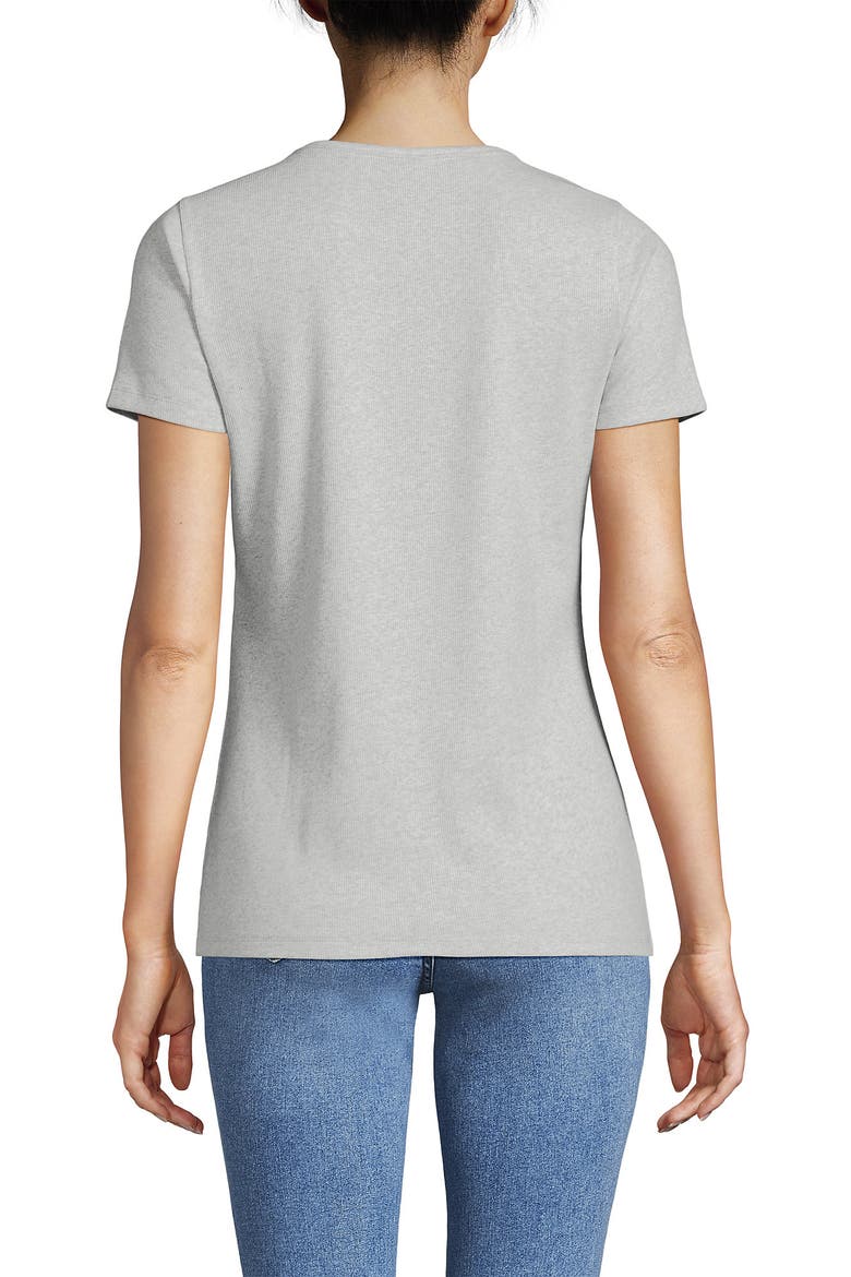 Cotton Rib T-shirt, Alternate, color, Soft Light Gray Heather
