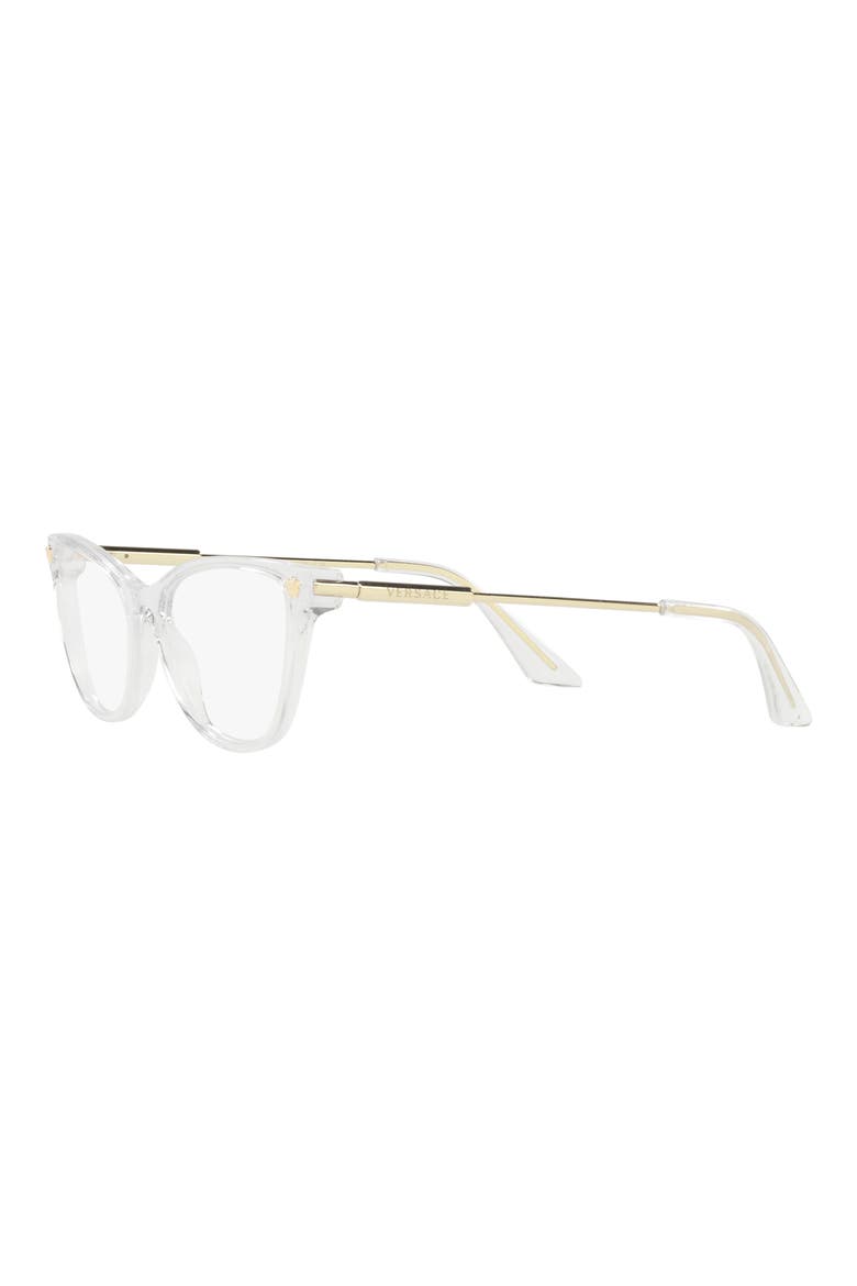 54mm Cat Eye Optical Glasses, Alternate, color, CRYSTAL