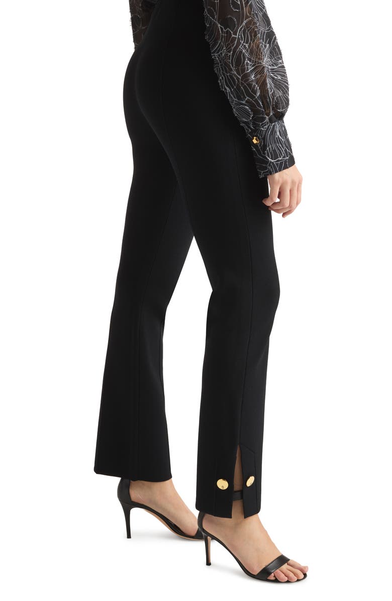 St. John Collection Side Slit Half Milano Knit Pants, Alternate, color,
