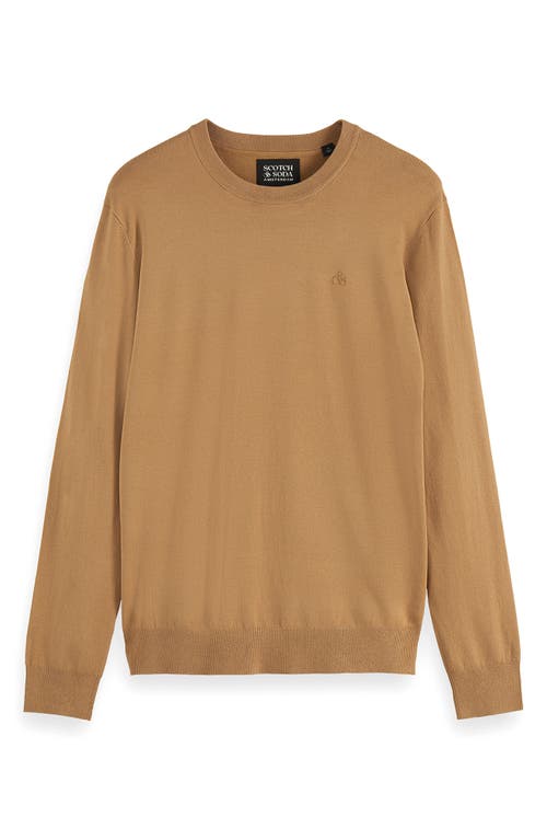 Scotch & Soda Core Crewneck Pullover In Brown