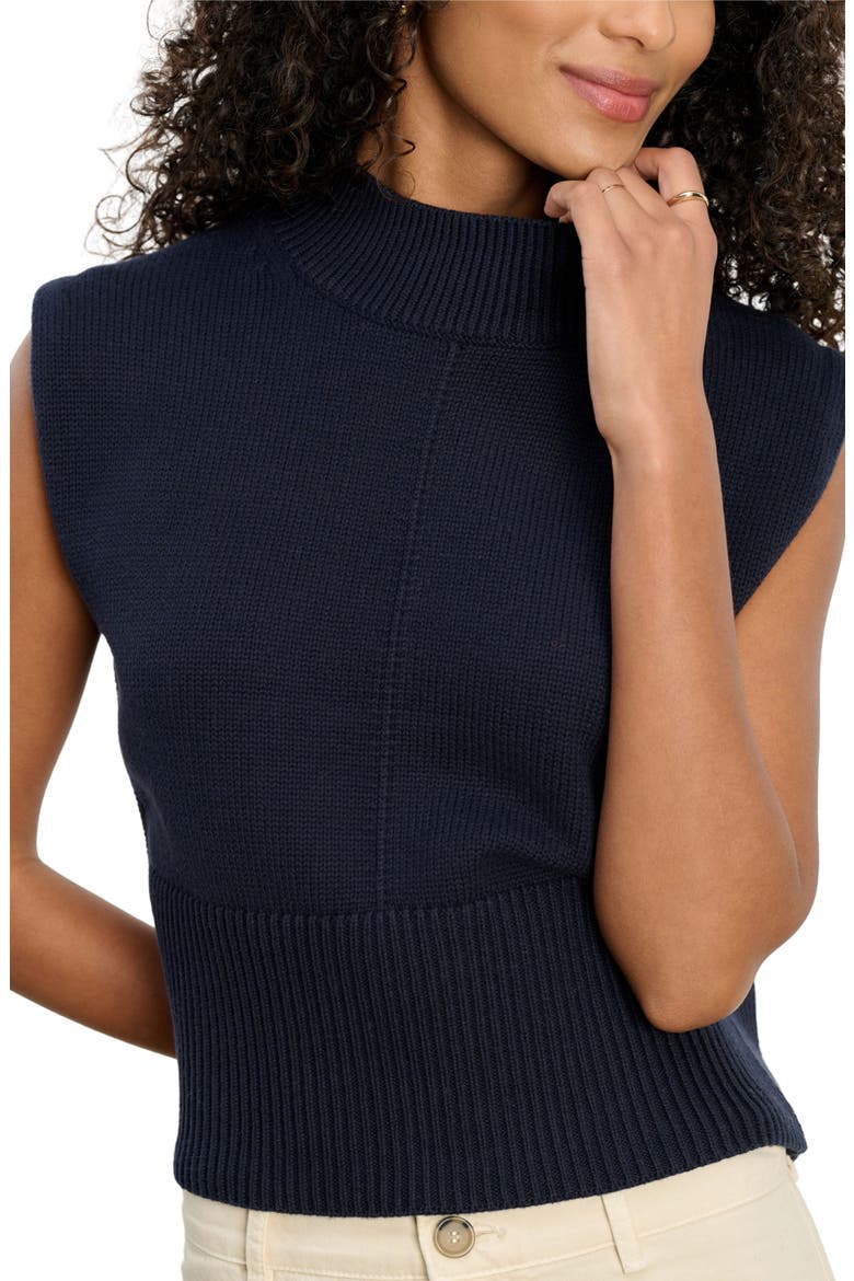 Electra Mock Neck Sweater Vest, Alternate, color, NAVY
