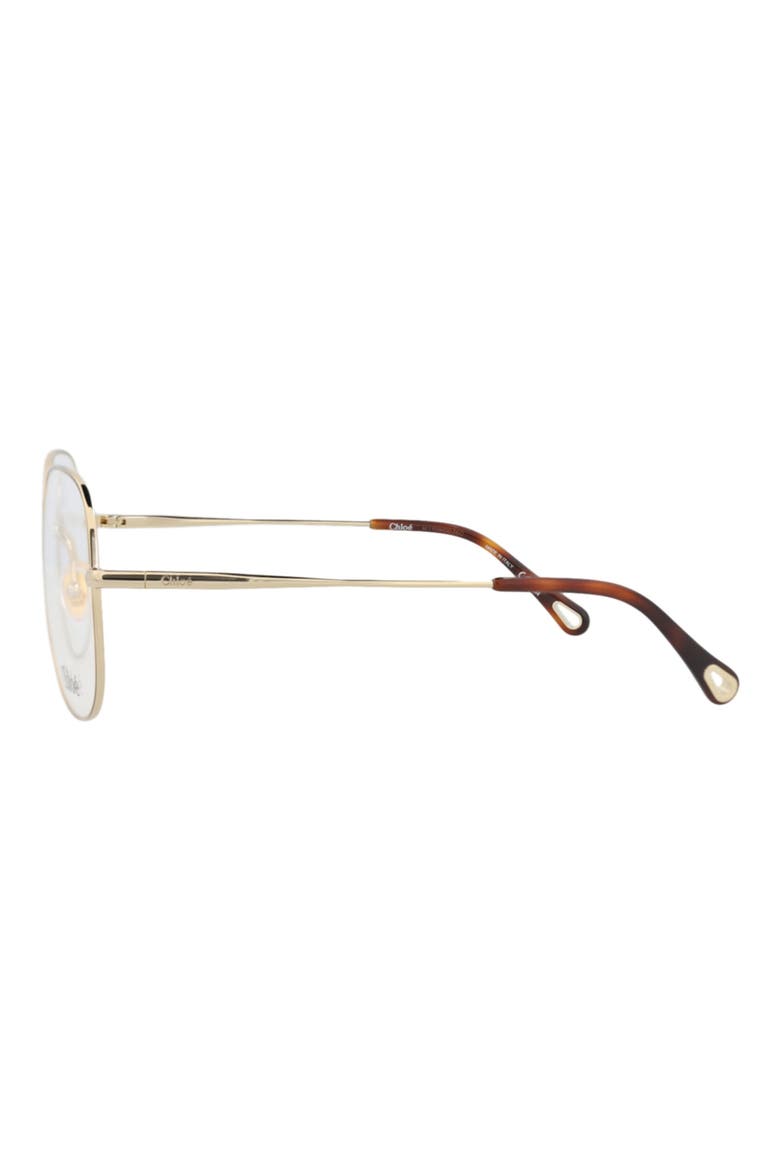 57mm Aviator Optical Glasses, Alternate, color, GOLD GOLD TRANSPARENT