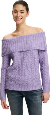 Cotton On Women's Fluffy Cable Off Shoulder Knit