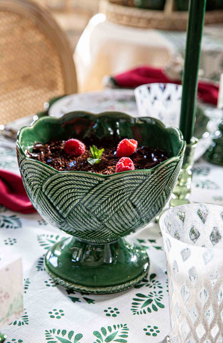 Juliska Le Panier Mystic Knot Footed Bowl, Alternate, color, Basil