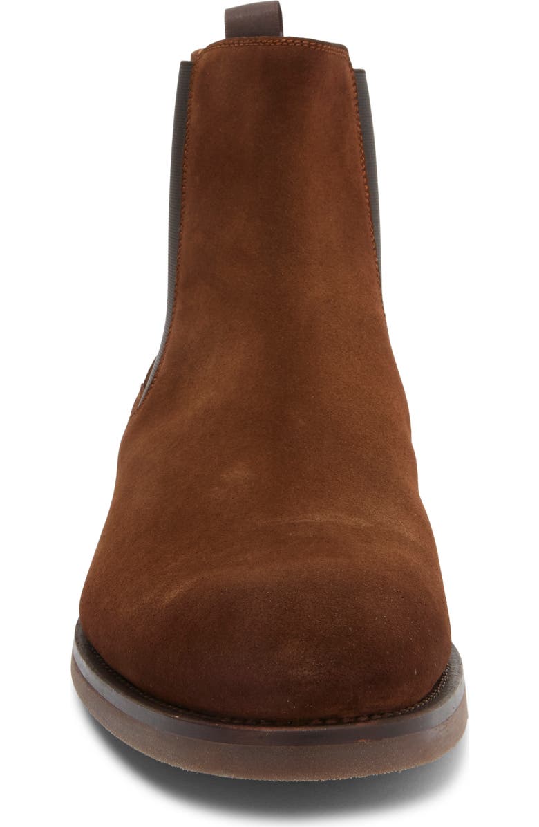 Magnanni Java Suede Chelsea Boot, Alternate, color, Cognac