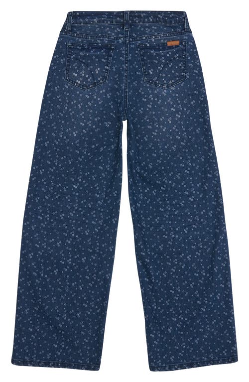 Joe's Kids' Mia Print Wide Leg Jeans In Dark Wash