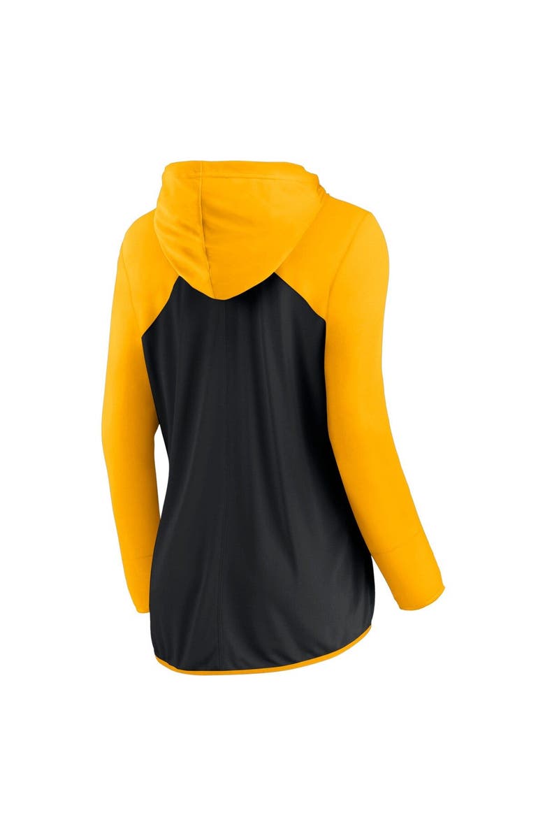 FANATICS Women's Fanatics Branded Black/Gold Pittsburgh Steelers Forever Fan Full-Zip Hoodie, Alternate, color, Black