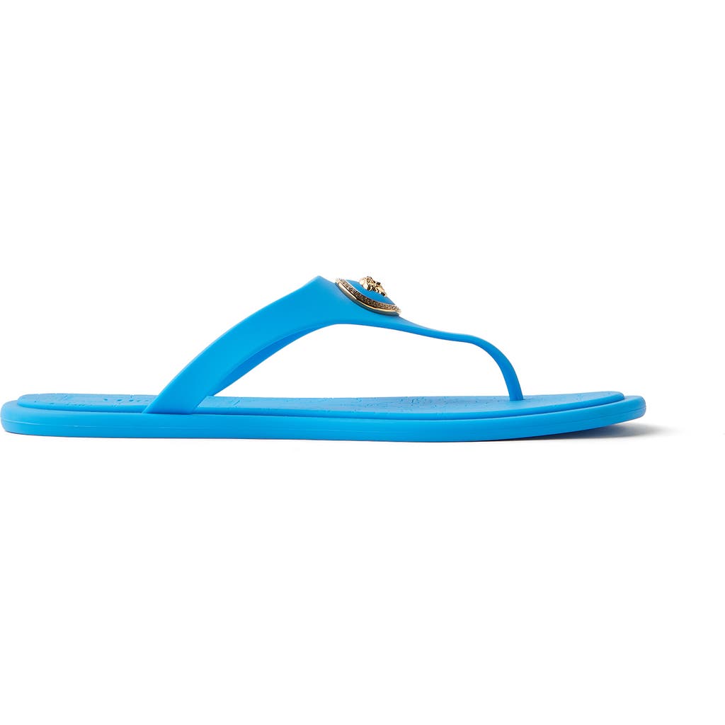 Versace Medusa Flip Flop In Blue